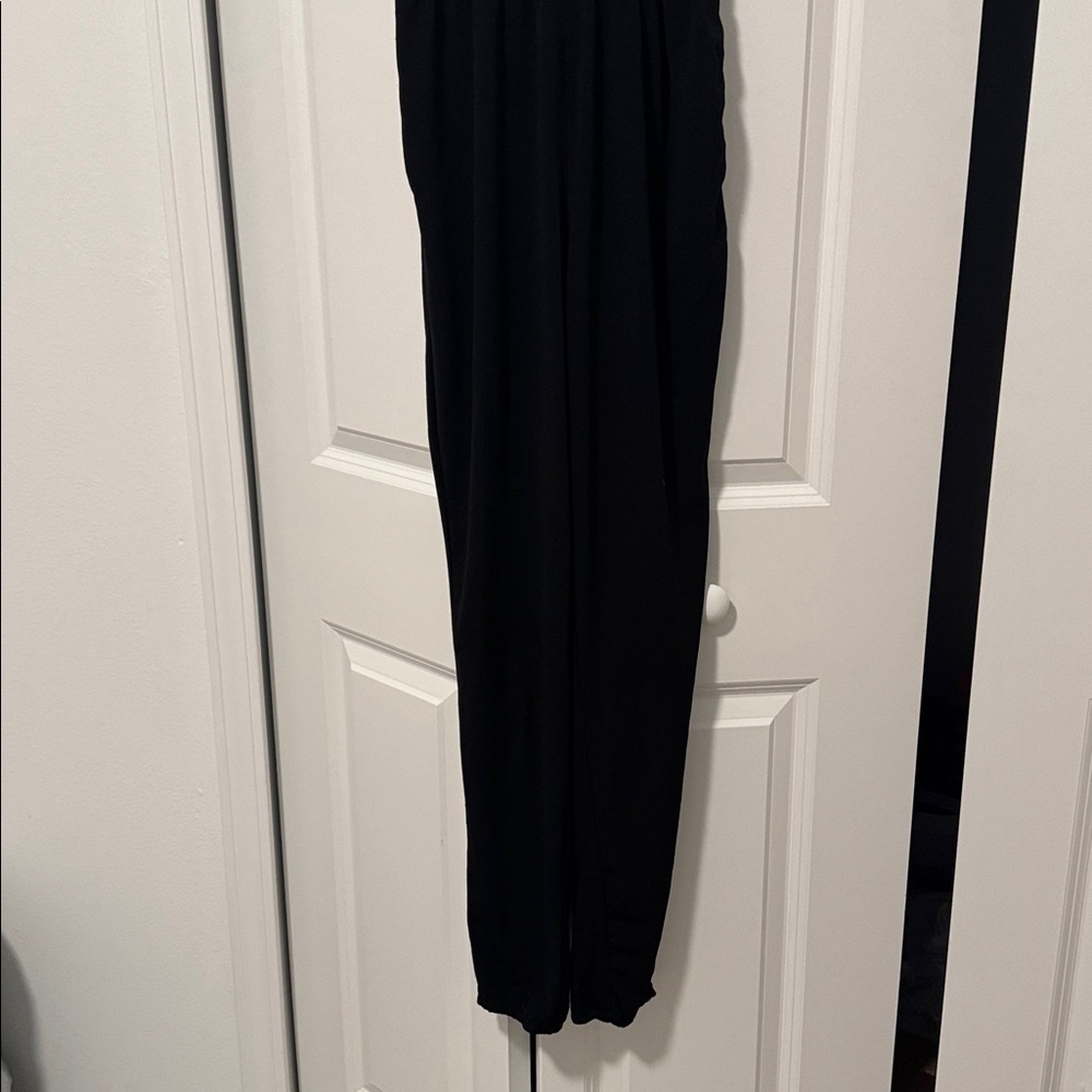 Elegant Black Strappy Jumpsuit - Picture 2 of 5